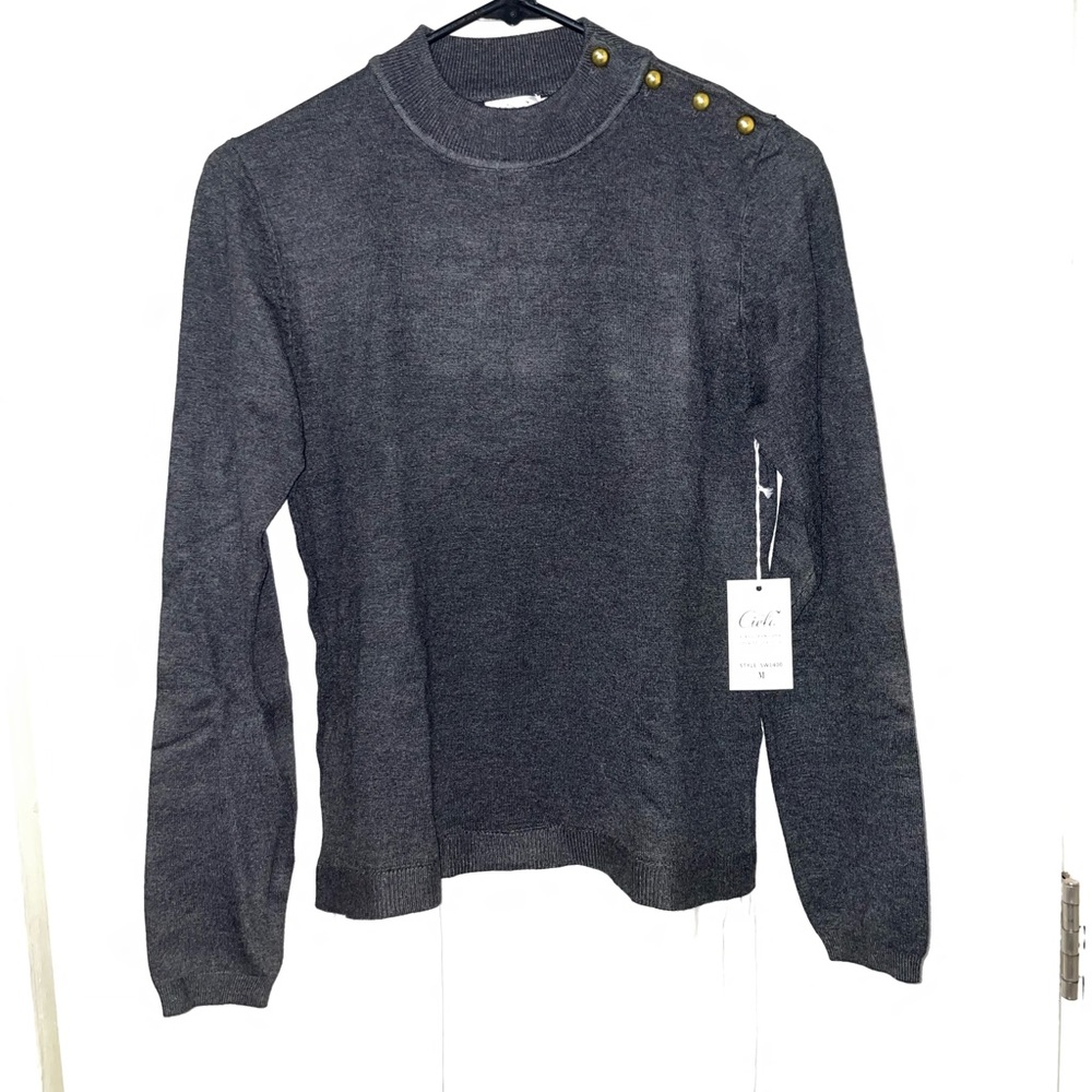 Grey Top, With White Accent